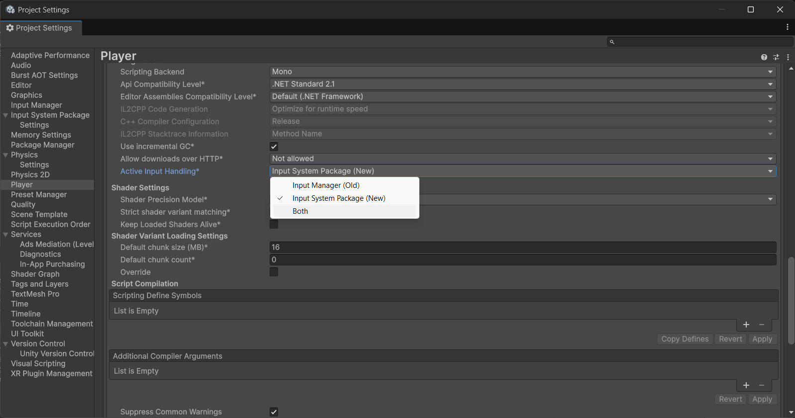 Active Input Handling en Both